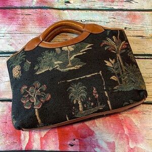 Tommy Bahamas Vintage Bag Tropical Tapestry Lester Accents